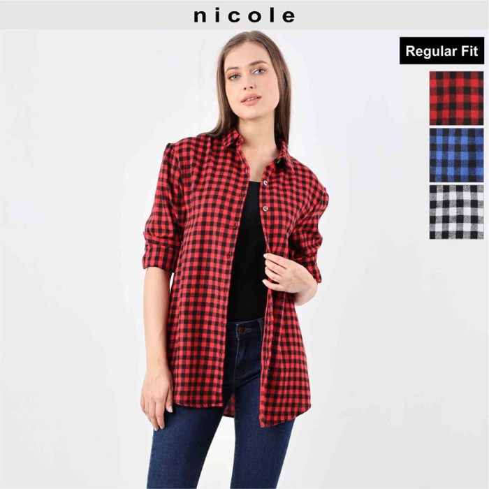 Women's flannel shirt dress