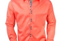 Coral dress shirt mens