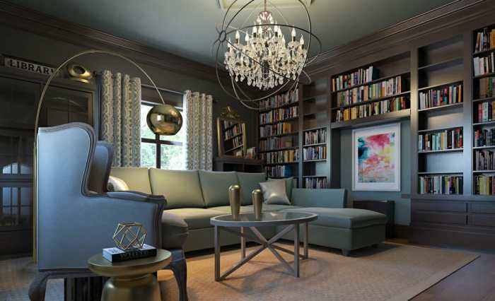 How to decorate a small reading room