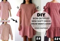 Diy dress from men's shirt