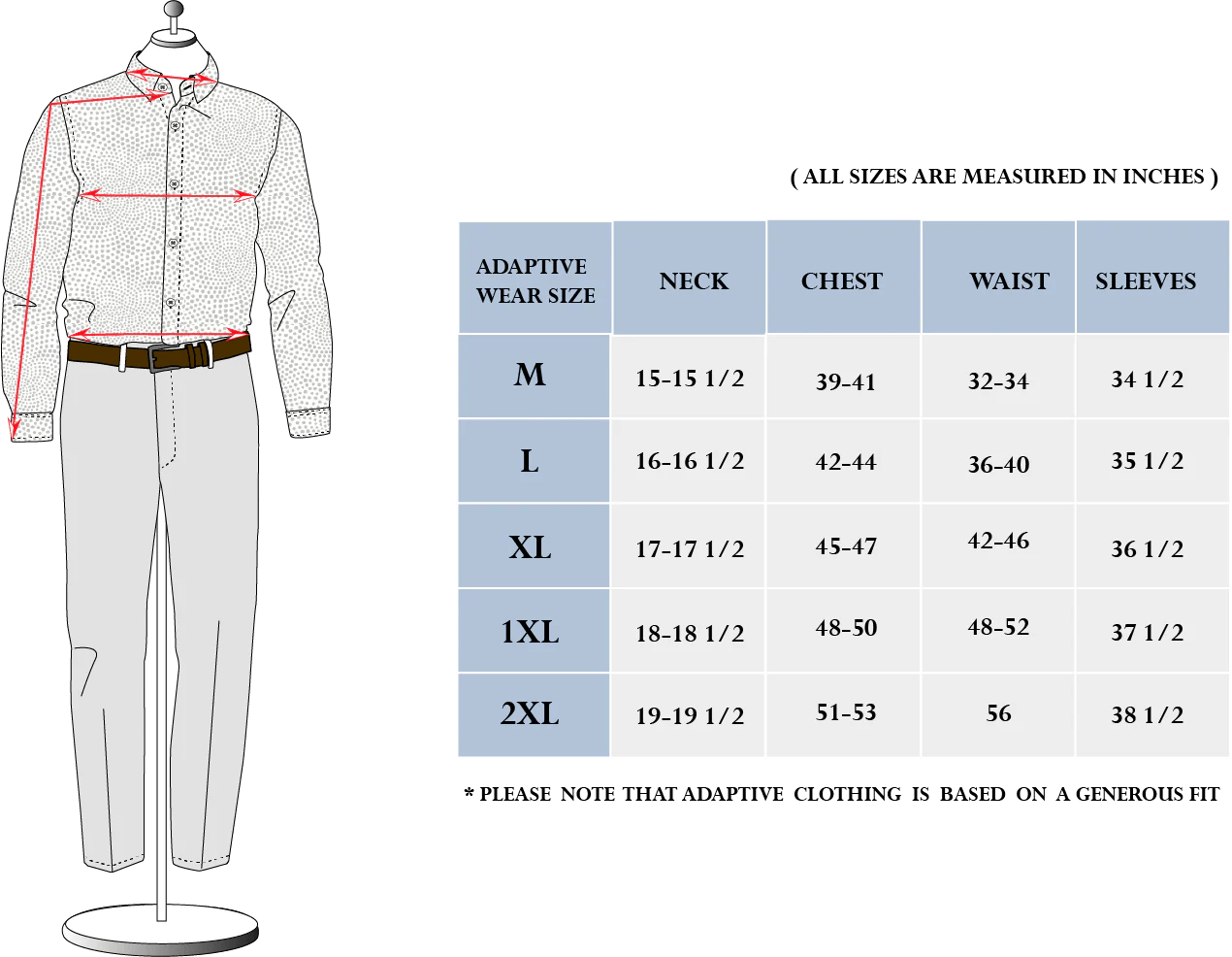 Understanding men's dress shirt sizes