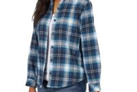 Women's flannel shirt dress