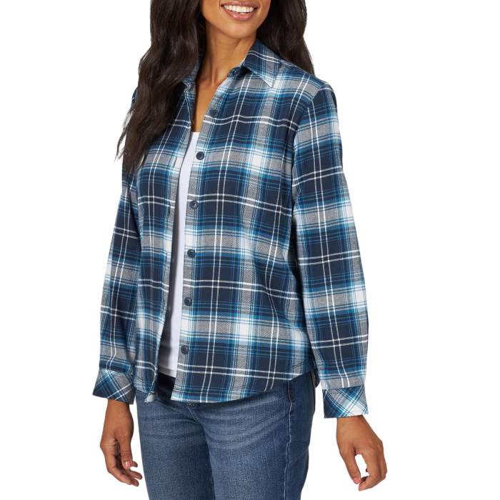 Women's flannel shirt dress