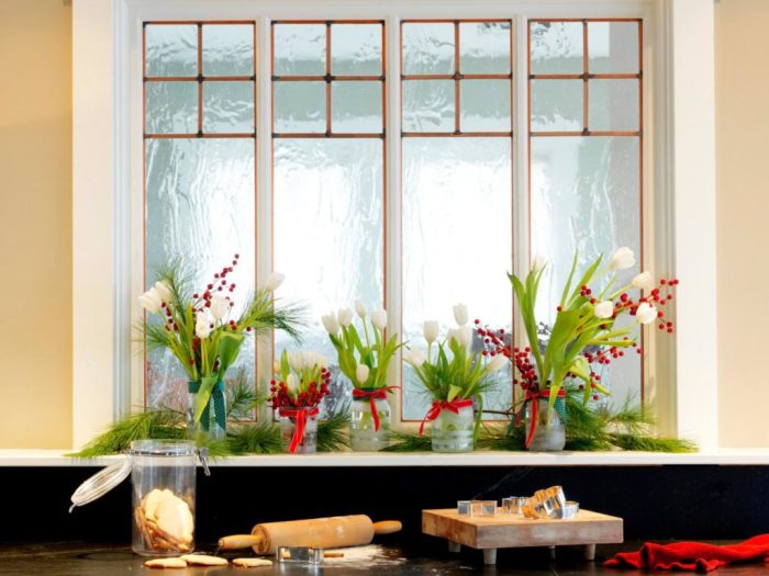 How to decorate window ledge