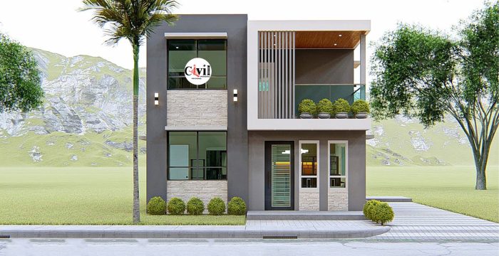 Desain rumah minimalis 2 lantai luas 150