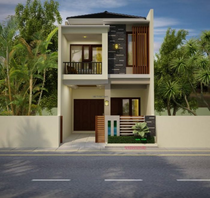 Desain rumah luas tanah 2x20m2