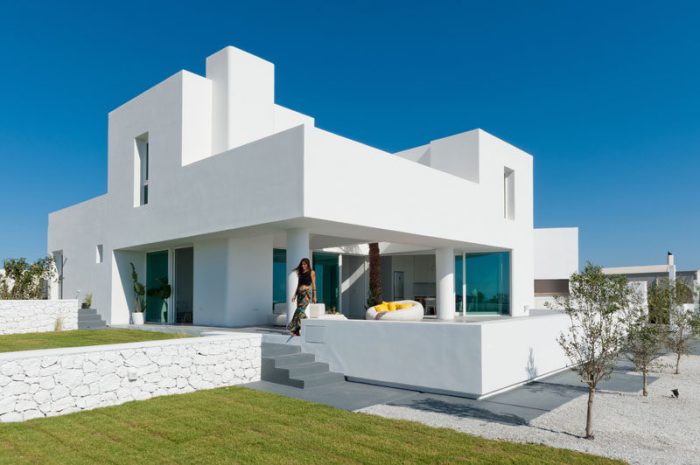 Desain rumah mediteranian santorini