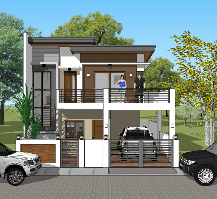 Desain rumah minimalis 2 lantai luas 150