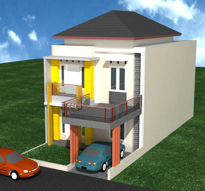 Desain rumah minimalis 2 5 x 12