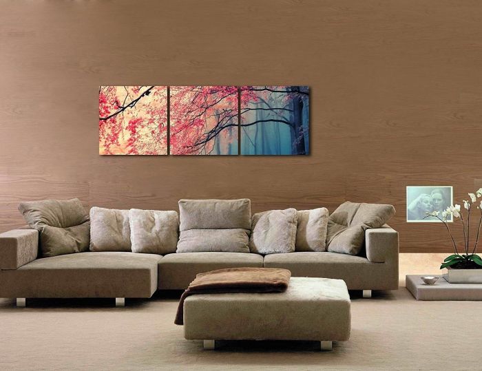 Canvas living room wall prints amazon painting picture